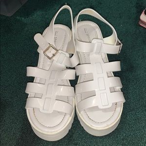White sandals